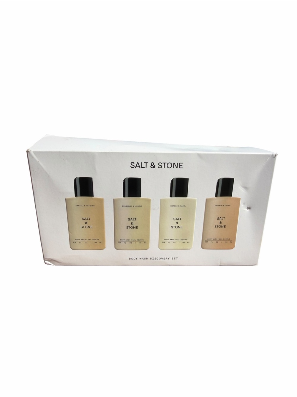 Salt & Stone Body Wash Discovery Set 4 x 3.38 oz Travel Size Unisex NEW
